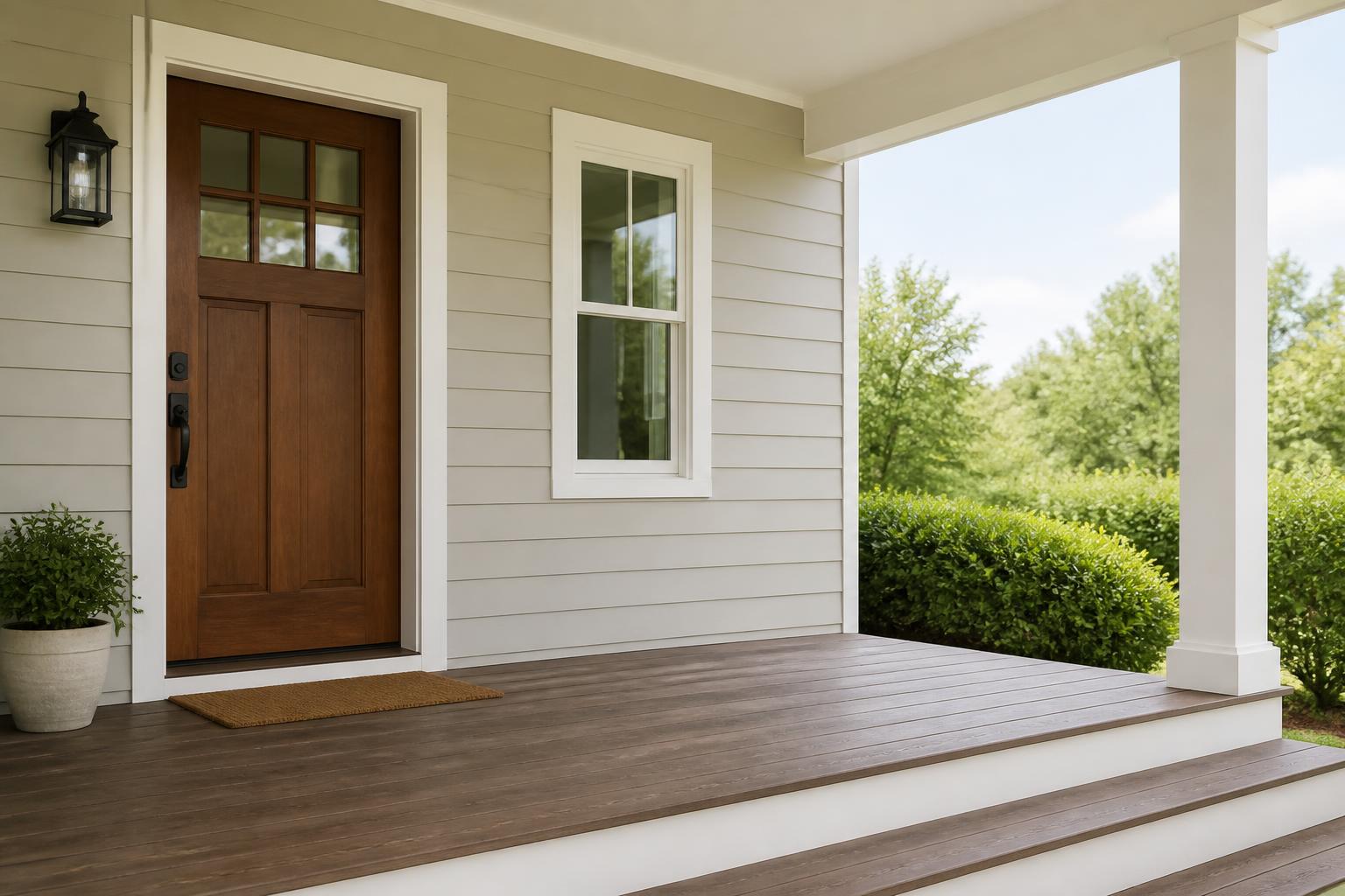 A clean repaired home area with open space for website text.